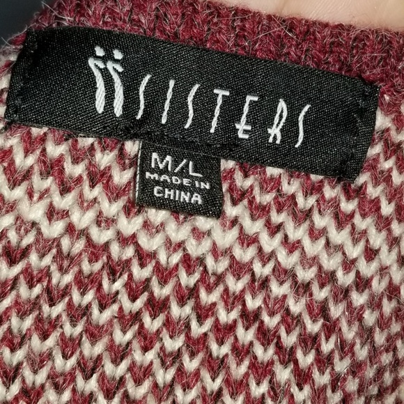 ii Sisters burgandy window pane check duster - Picture 5 of 5